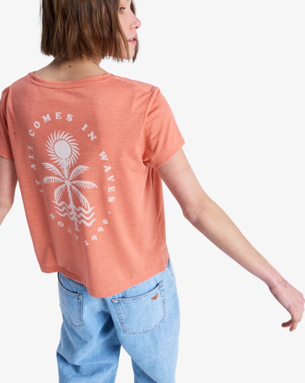 Laguna Green T-Shirt à manches courtes Orange Femme