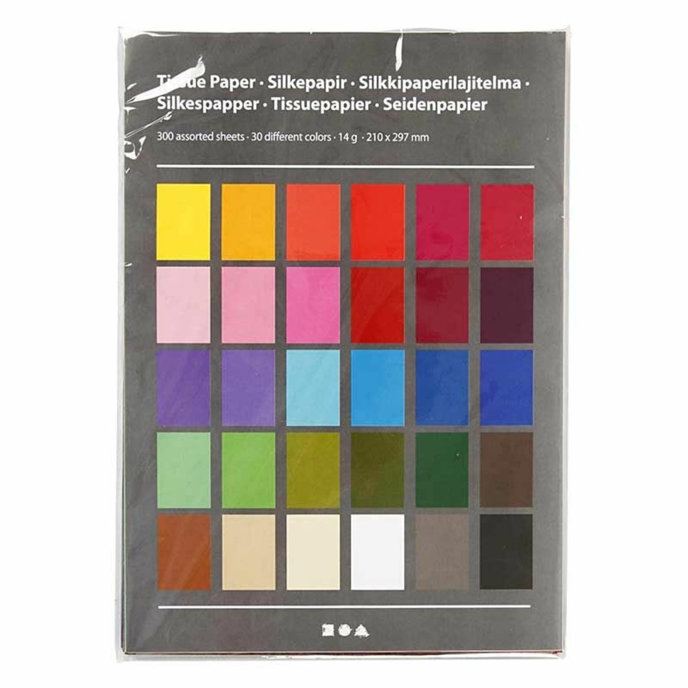 Papier de soie multicolore a4 - 300 feuilles