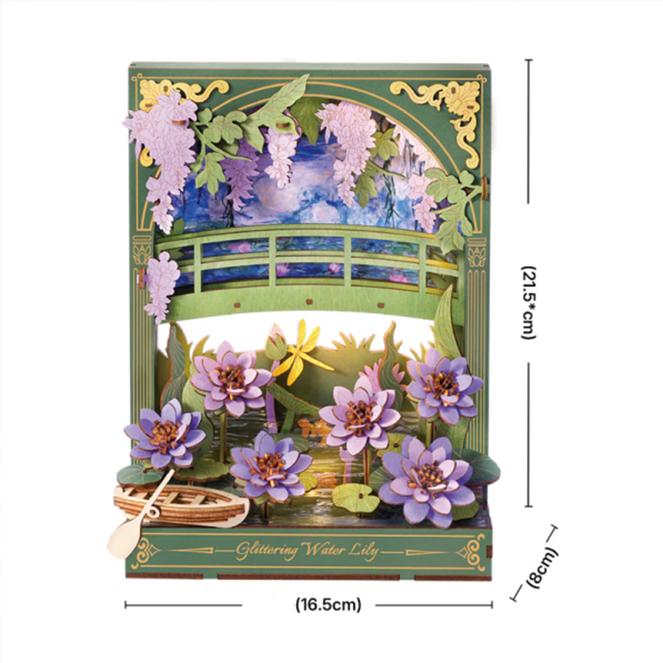 (237-tlg. Set) Rowood 3D Holz Gemälde DIY Modell Bausatz Home Deko Kunstwerk für Erwachsene (TH001) - Glittering Water Lily