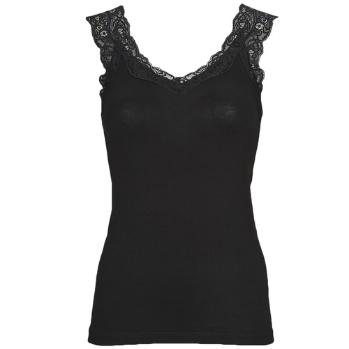 Pieces - PCBARBERA LACE TOP - Noir