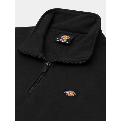 Dickies Oakport Quarter Zip Sweatshirt, Black, M
