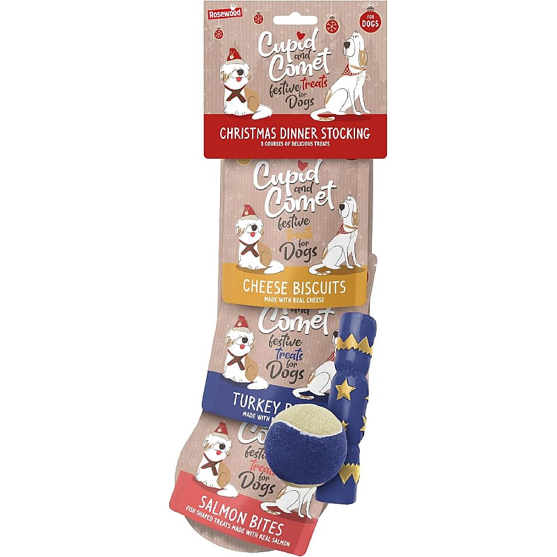 Cupid & Comet Kerstdiner Kerstsok Hond | 15164