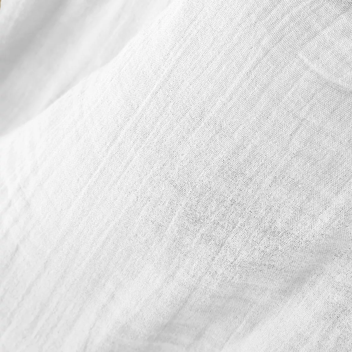 Rideau gaze de coton ajustable (180 x max 300 cm) Gaïa Blanc chantilly