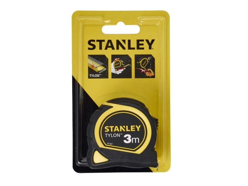 Stanley Massband Tylon 3 m Bandmass mit Tylon-Polymer-Schutzschicht, 3 m
