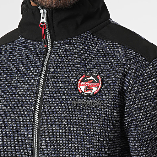 Veste Zippée Bleu Marine Chiné