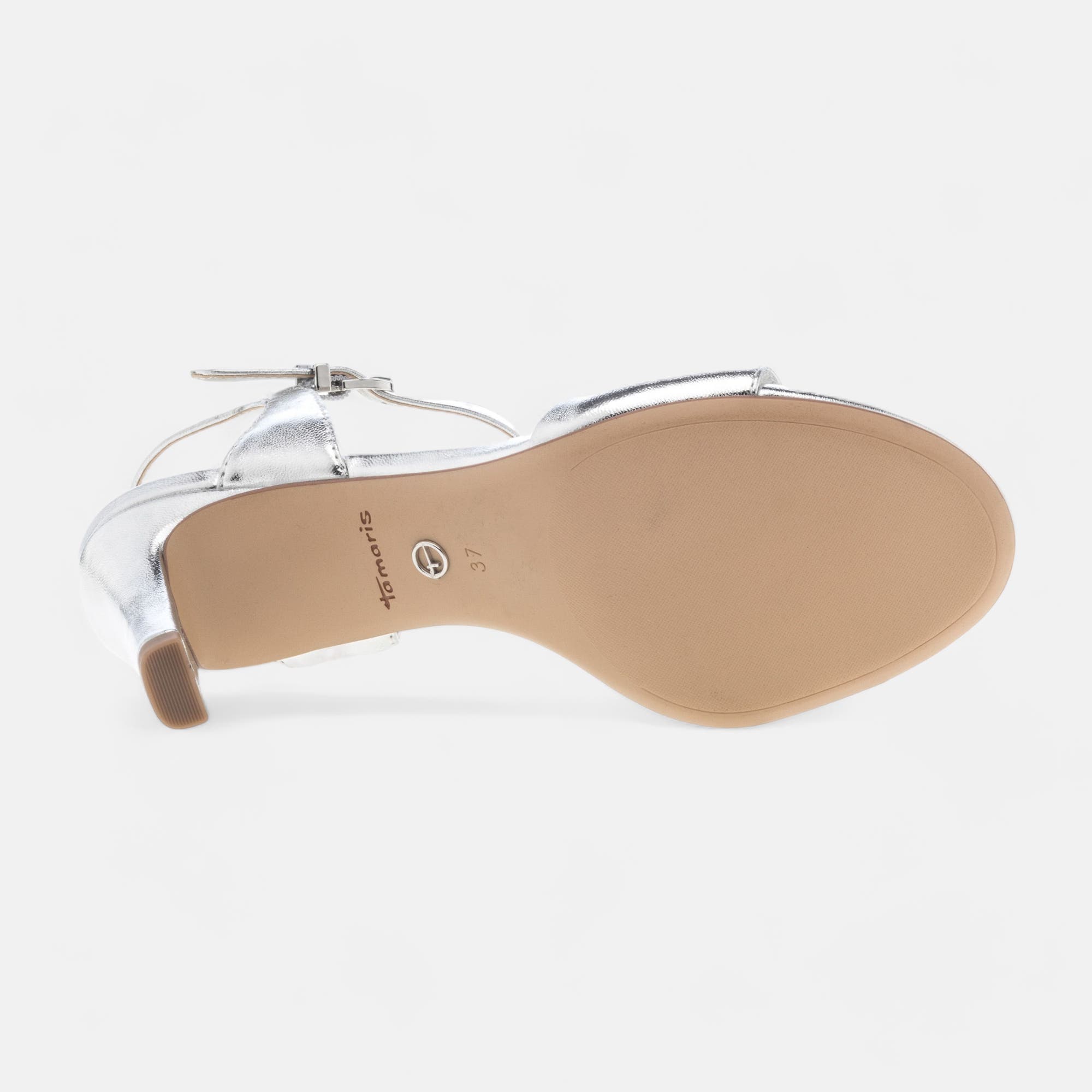 Nu-pieds à talon Femme argent