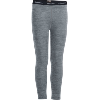 Icebreaker Merino 200 Oasis Leggings Funktionshose Gritstone Heather Kinder