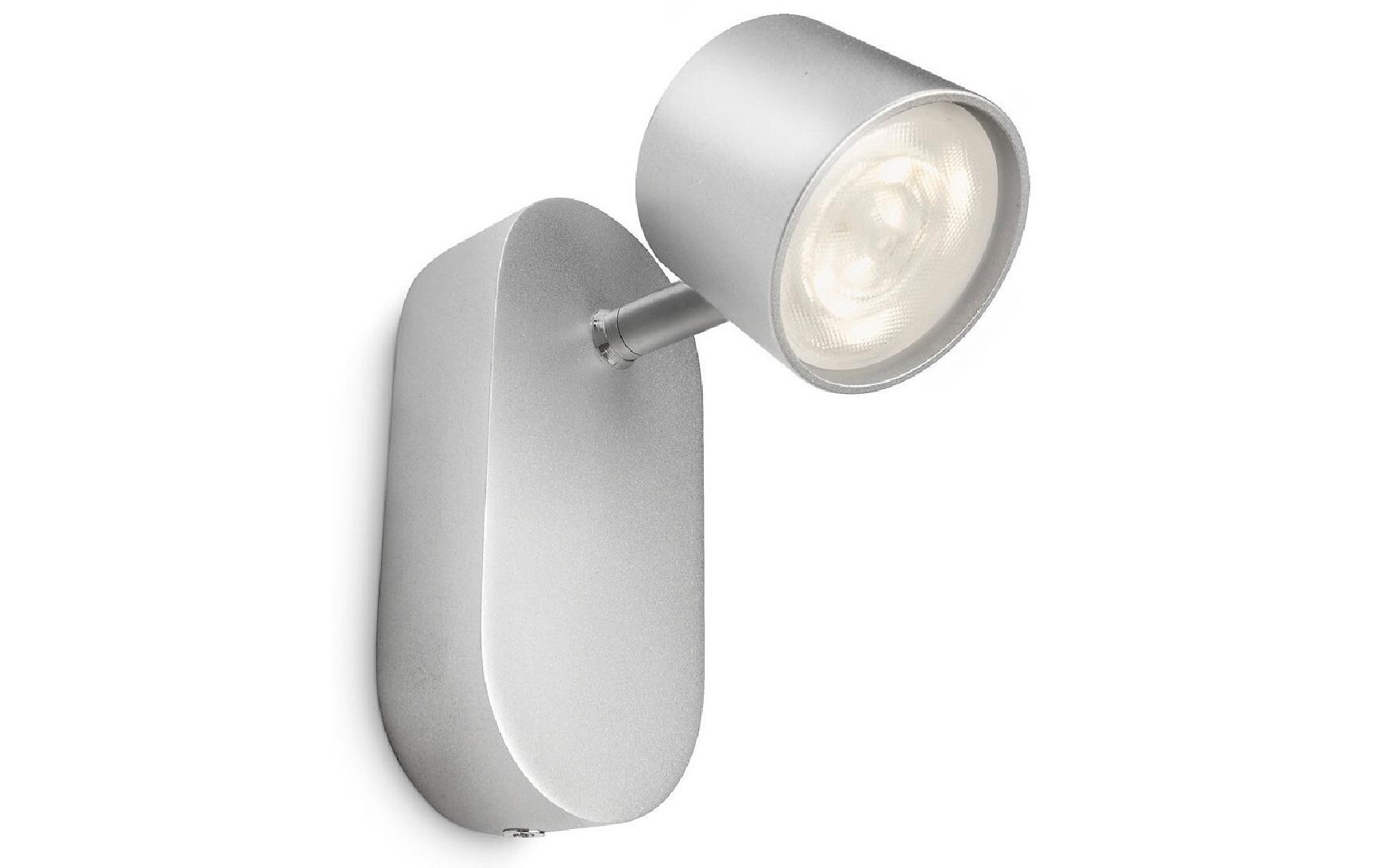 Aufbauspot Star, 4.5 W, 500 lm, 2700 K, SilberAufbauleuchte mit beweglichem Leuchtenkopf