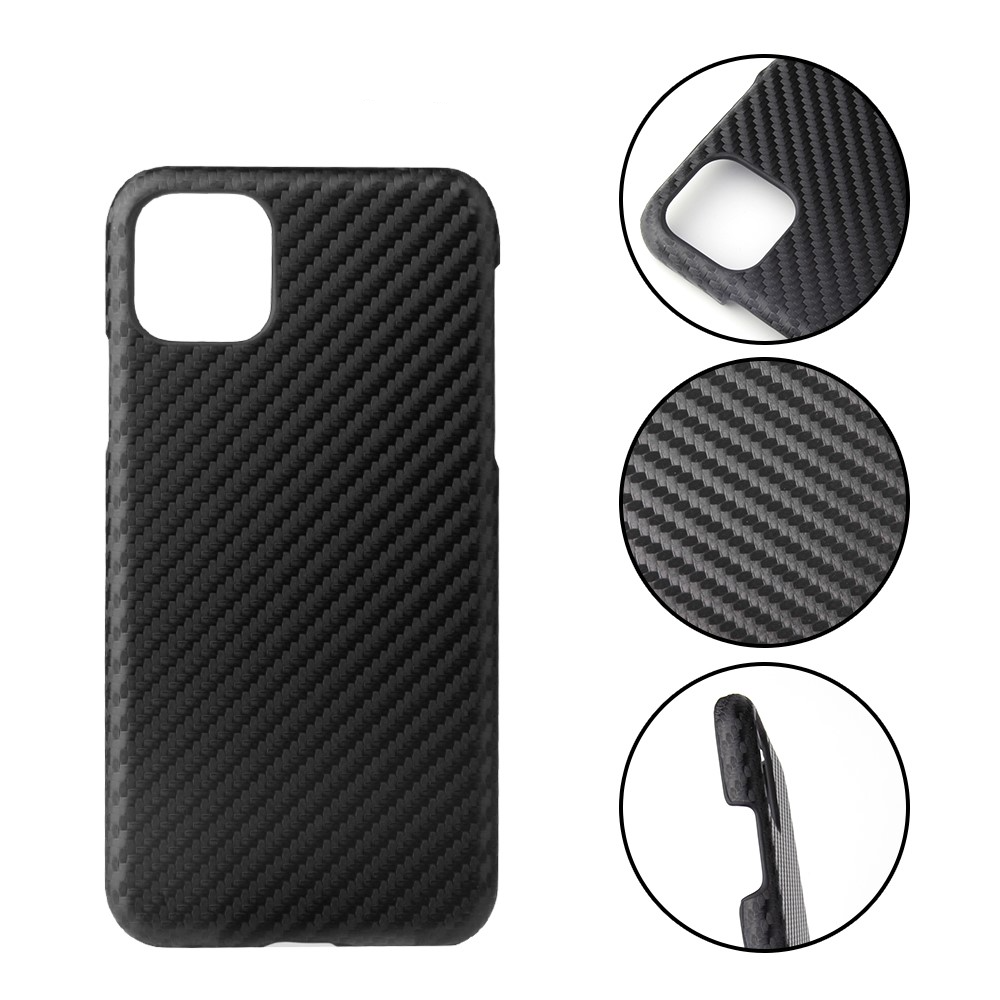 iPhone 11 Hardcase Hülle im Carbon Look - Schwarz