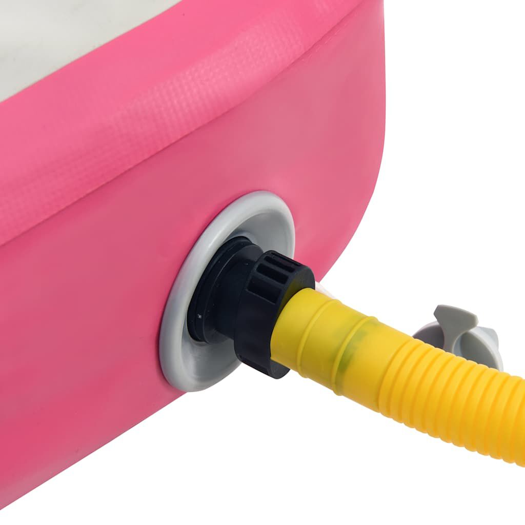 vidaXL Gymnastiekmat met pomp, 60x100x10 cm, PVC, roze