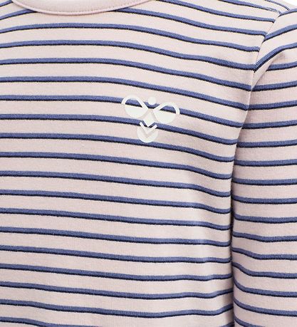 Hummel Pullover - HMLKoral - Rosa/Lila Gestreift