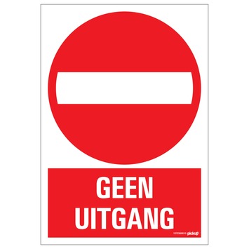 Pickup bord geen uitgang 23x33 cm