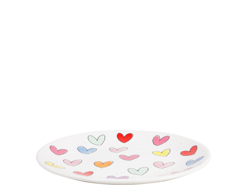 Ontbijtbord ø22cm Hartjes