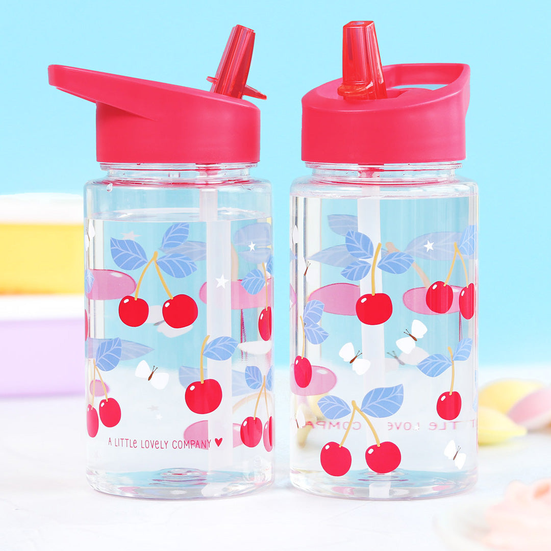 A little lovely company drinkfles met rietje - kersen - 450 ml