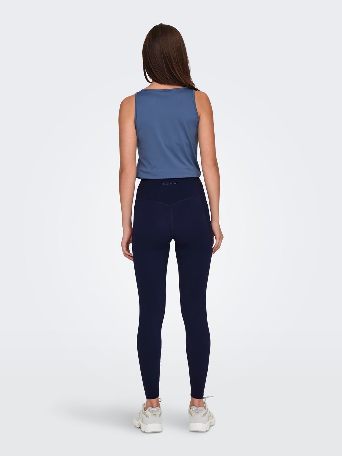 ONPJAM-3-SANA Super-High Waist Enger Schnitt Sportleggings Maritime Blue
