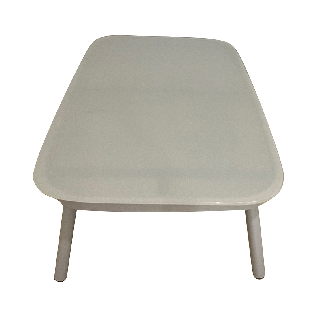 CONTINI Soma Tisch aus Aluminium 120x70x32cm, 10mm Hartglas