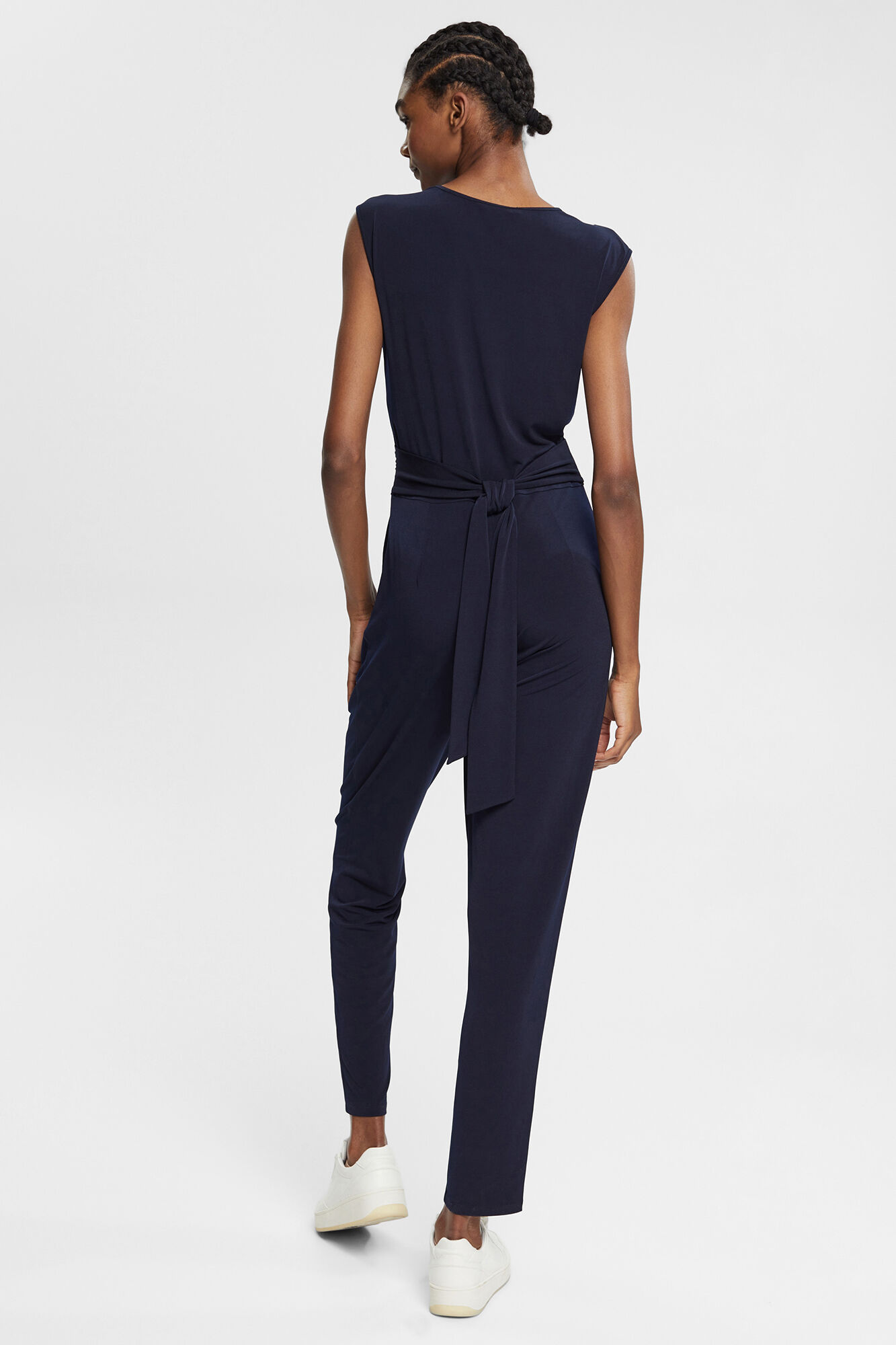 Camisola crossover mono - Azul marinho