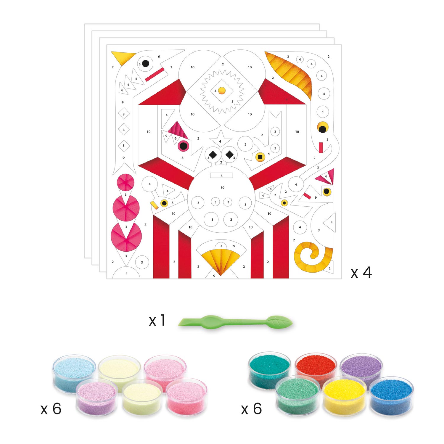 Djeco Glow in the Dark Zand Zeedieren