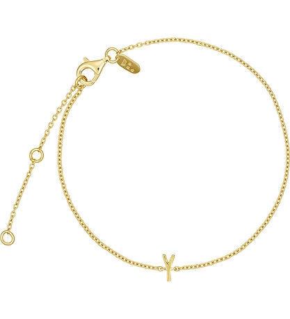 Design Letters Armband - Y - 18 Karat vergoldet