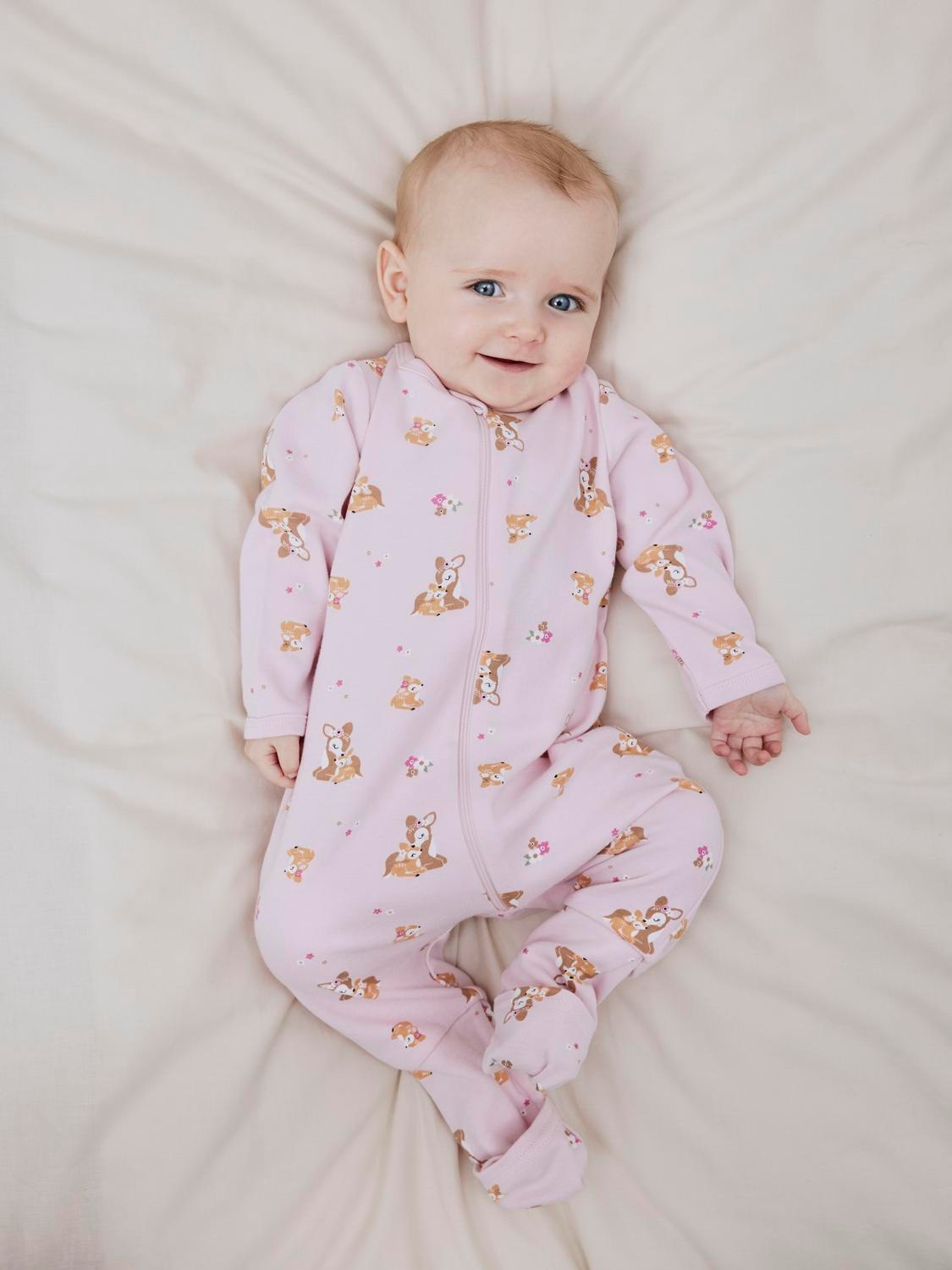 Name It Schlafanzug »NBFNIGHTSUIT 2P ZIP FF ROSE DEER NOOS« Packung, 2 Stk. tlg.,