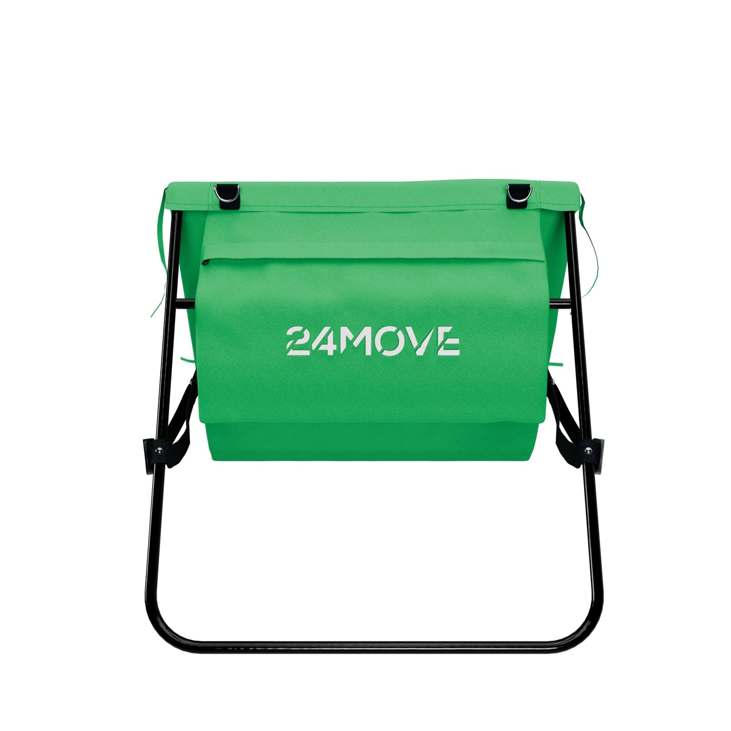 24MOVE® Strandmatte 1er Set klappbar mit Rückenlehne, Strandliege mit Gurt, tragbar für Strand und Garten, Liegematte grün