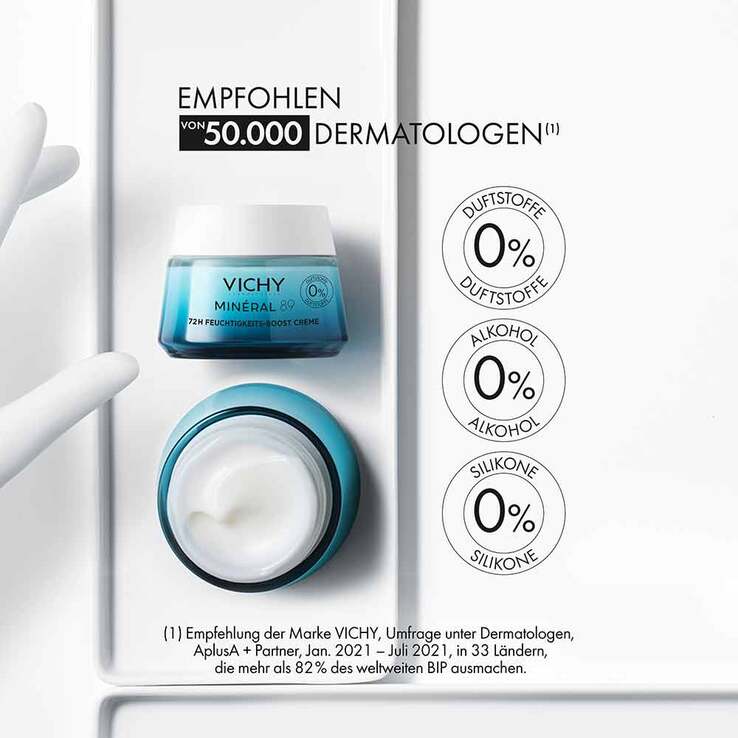 Vichy Mineral 89 Creme ohne Duftstoffe, 50 ml