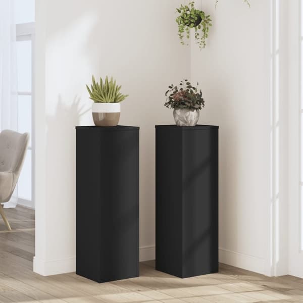 vidaXL Plantestativer 2 stk svart 25x25x80 cm konstruert tre