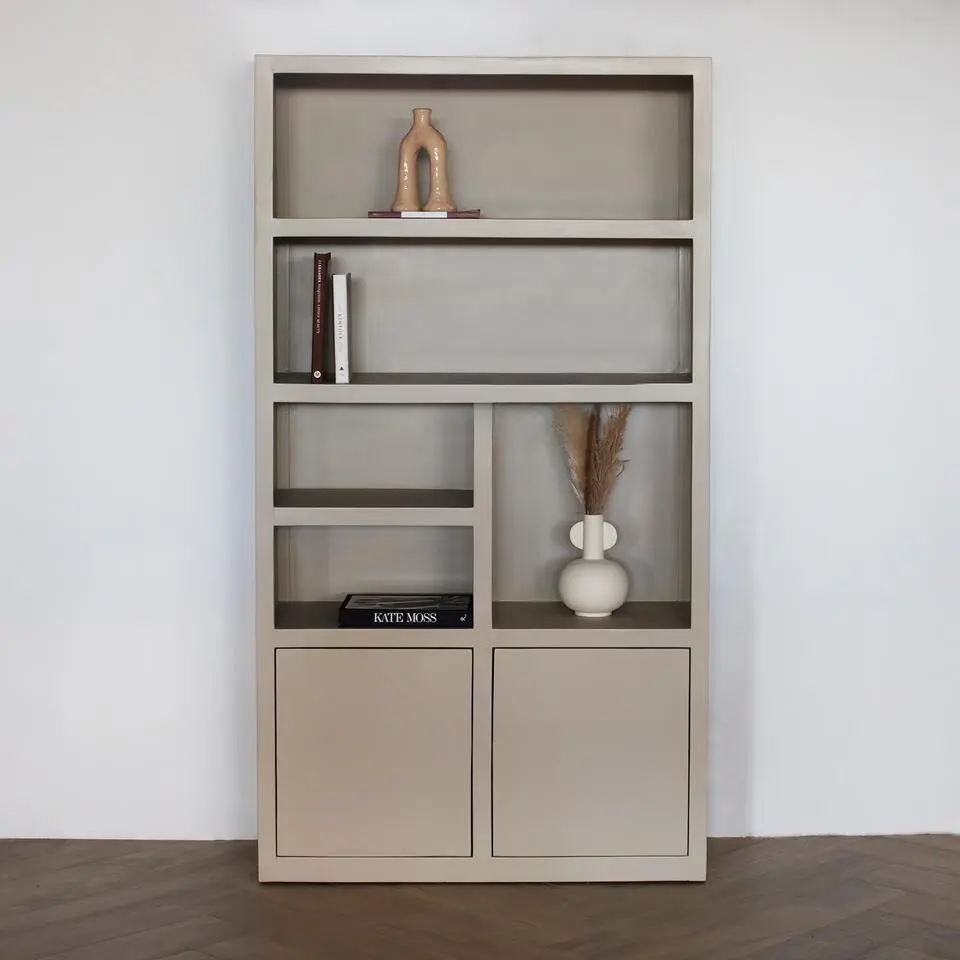 Wandkast Hardhout Beige - 120x45x220cm - Xander