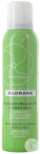 Klorane Déodorant Efficacité 24h À L'Althéa Blanc Peaux Sensibles Spray 125ml
