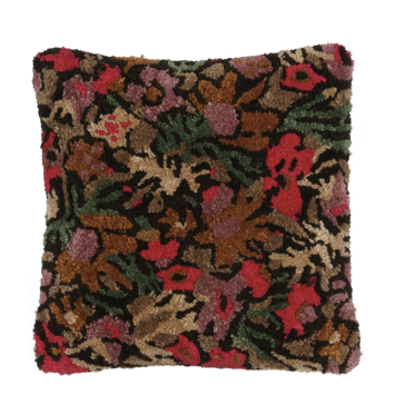 Kussen bloem fuchsia 45 x 45 cm