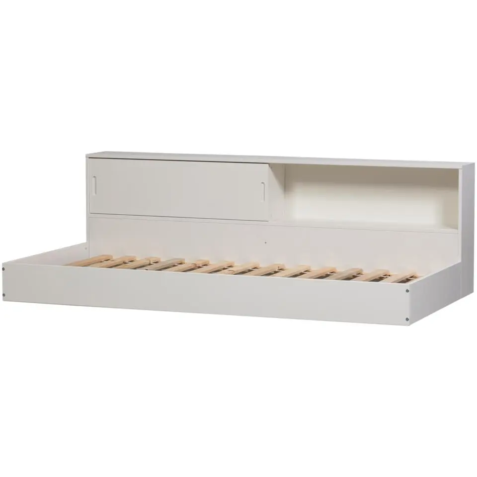 WOOOD Carter Bed - Grenenhout - Wit - 90x200