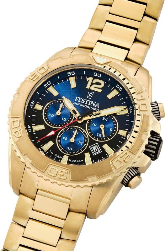 Festina - F20684/2 - Chronograaf Horloge - Goud - 45,05 mm