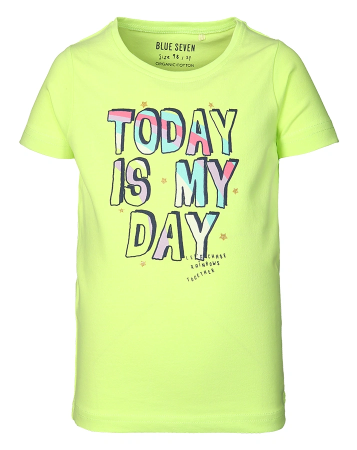 T-Shirt HAPPY DAYS in neon grün