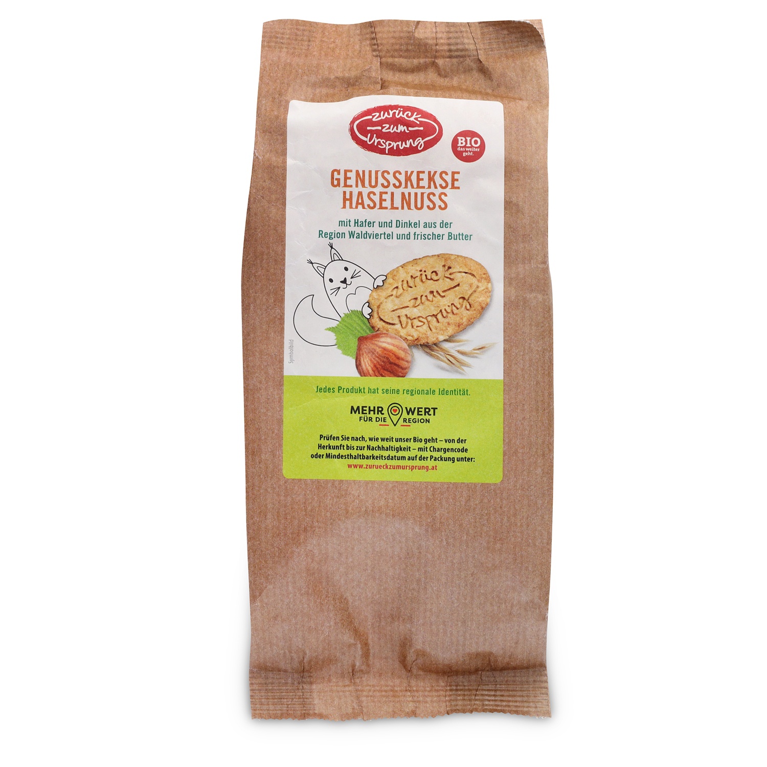 ZURÜCK ZUM URSPRUNG BIO-Kekse, Haselnuss 140 g