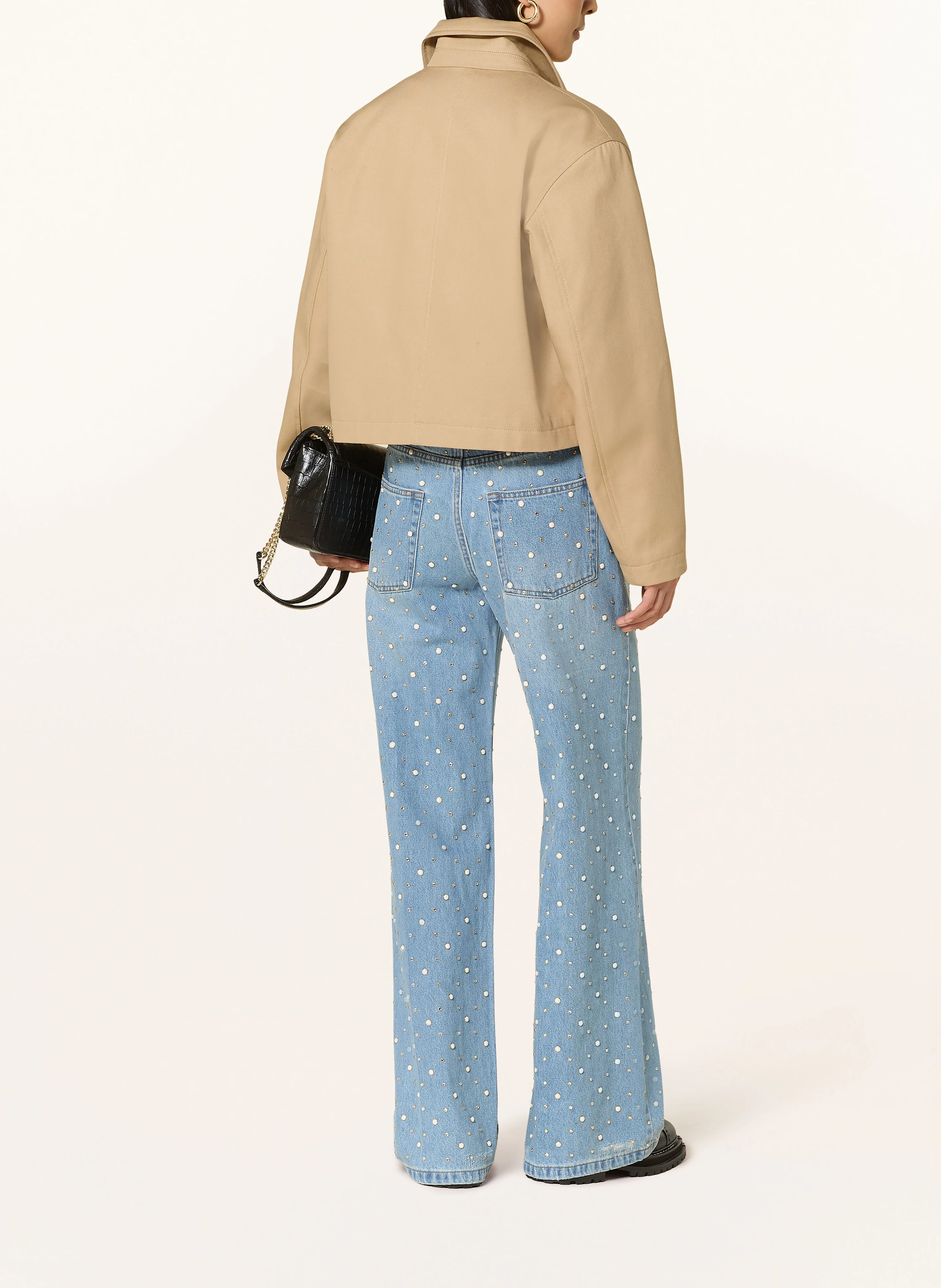 SANDRO Jeans mit Schmucksteinen