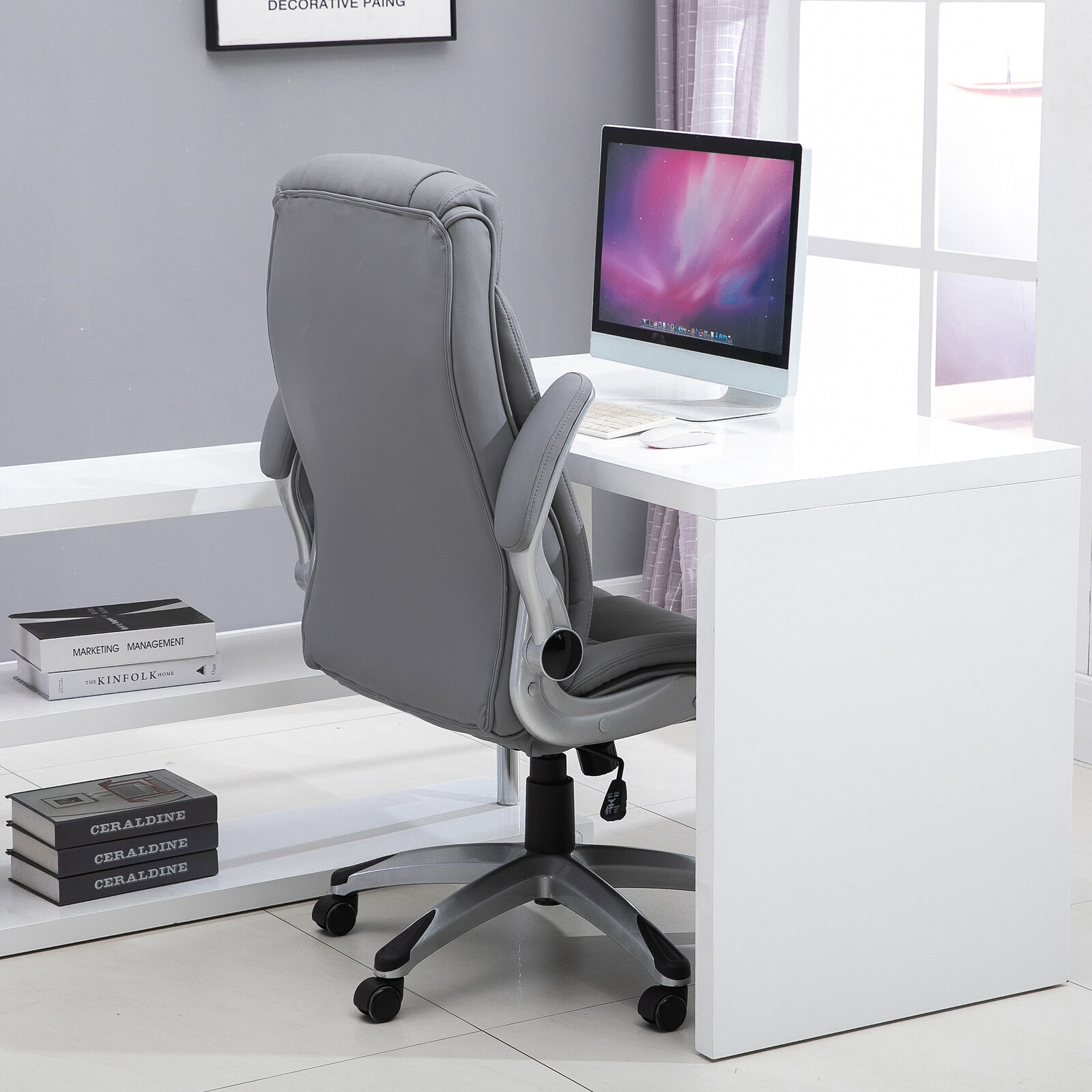 Vinsetto Bürostuhl mit Wippfunktion 69,5 x 76 x 113-121 cm (BxTxH)
