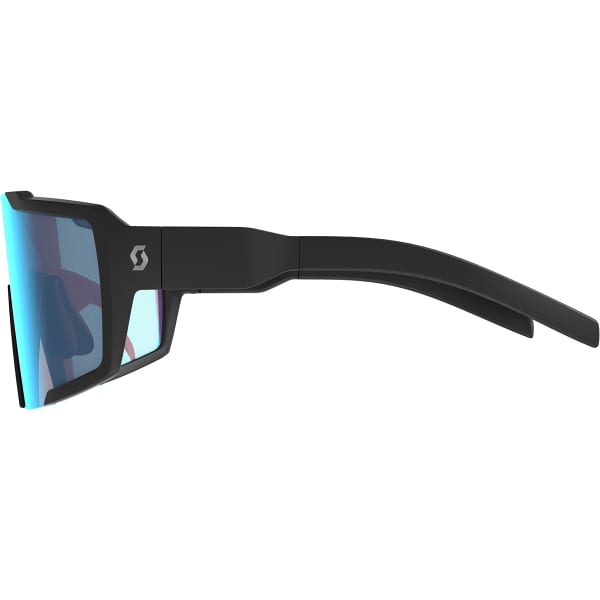 Lunette vélo SCOTT SHIELD BLACK MATT/BLUE CHROME ENHANCER