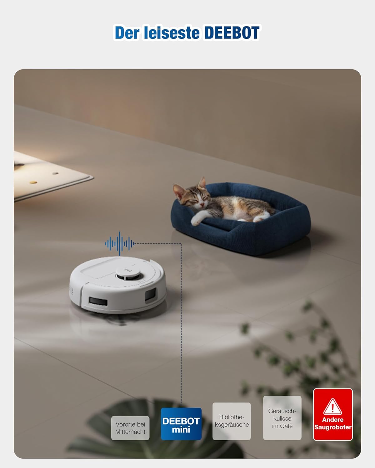 ECOVACS DEEBOT MINI Saugroboter mit Wischfunktion, 9.000 Pa Saugkraft, ZeroTangle 2.0, TrueMapping 2.0, 45 ℃ Heißlufttrocknung, intelligente Tiefenreinigung, Selbstreinigung per Knopfdruck, Blau