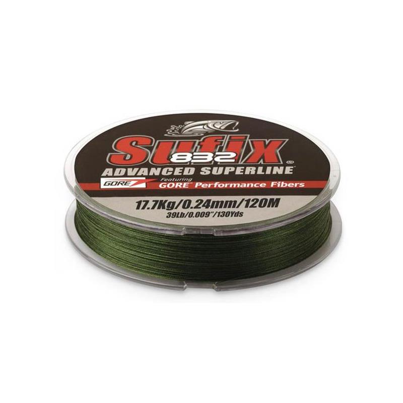 Tresse Sufix 832 Advanced Superline Lo-Vis Green - 120M