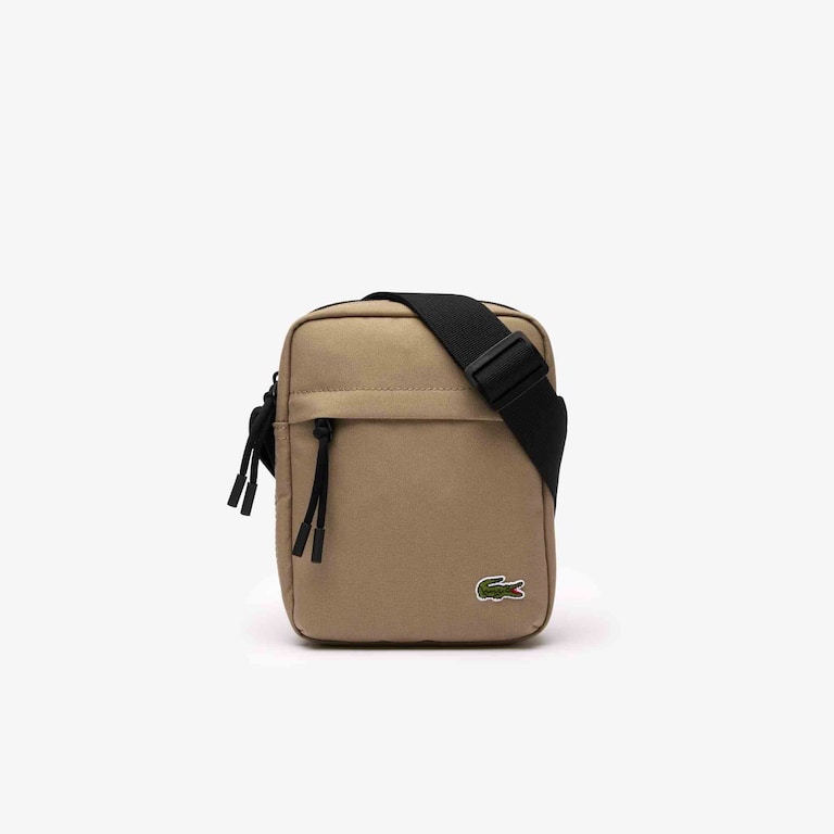Sacoche zippée unisexe Lacoste avec poche sur le devant Sacoches & Pochettes - Beige - Lacoste - Unisex