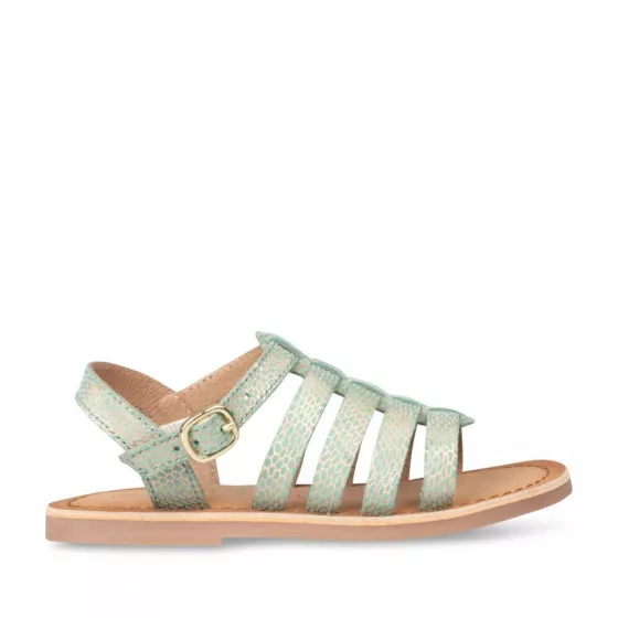 Sandales VERT NINI & GIRLS CUIR