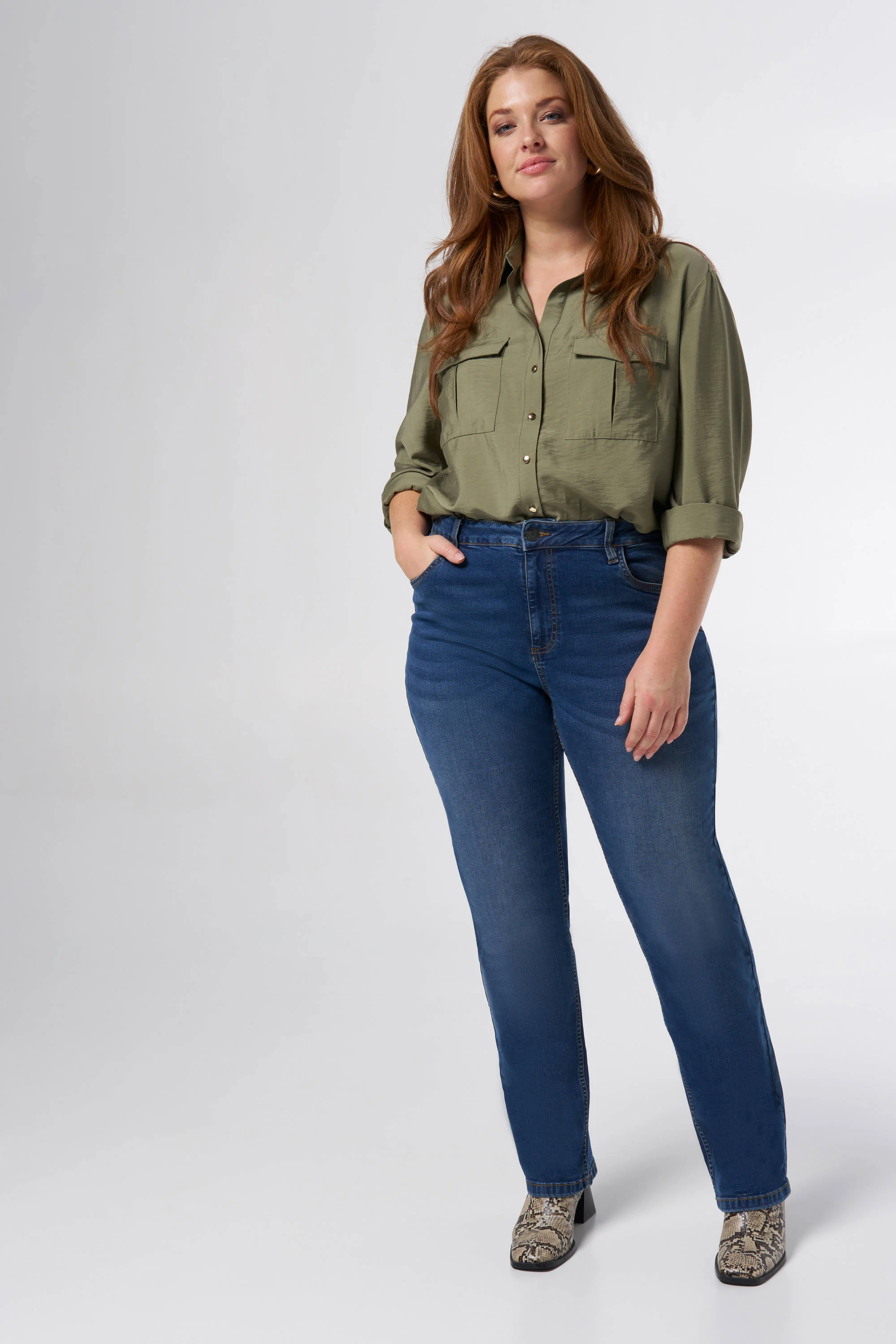 MS Mode blouse kaki
