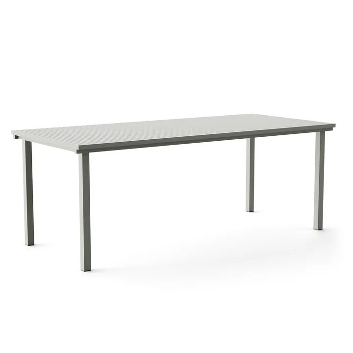 NINE - 19 Outdoors Dining Tisch, rechteckig, 200 x 90 cm, grau