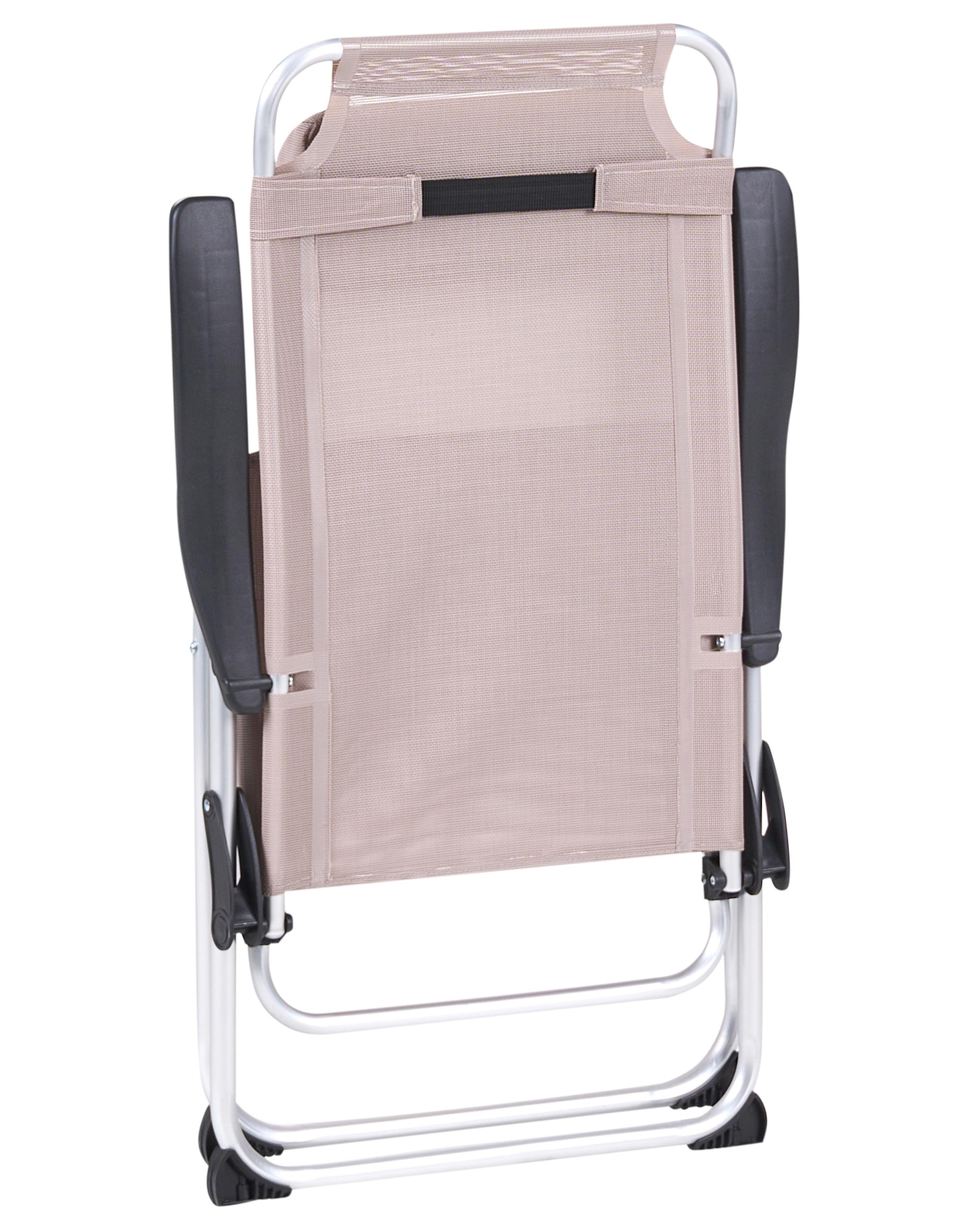 Set van 2 tuinstoelen ASINE inklapbaar Metaal Beige