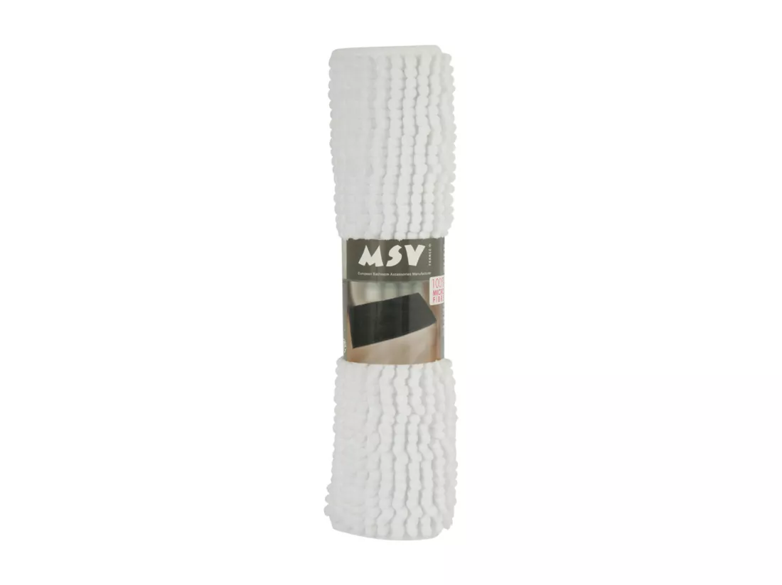 Parc de salle de bain MSV Microfibra en couleur blanche 40 x 60 cm