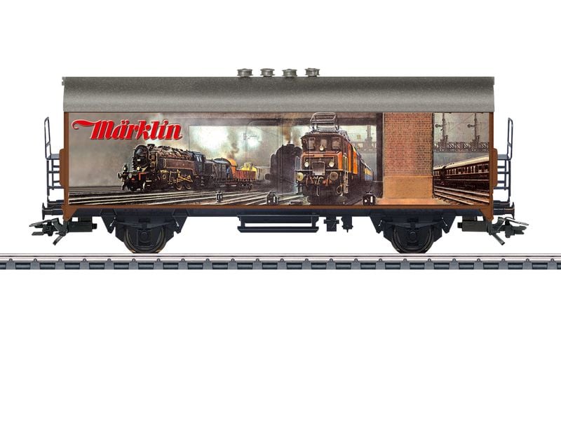 Märklin Kühlwagen Katalogwagen 1931, H0, AC, II Privater Kühlwagen Ibopqs mit dem Titelbild des Märklin-Katalogs aus dem Jahre 1931