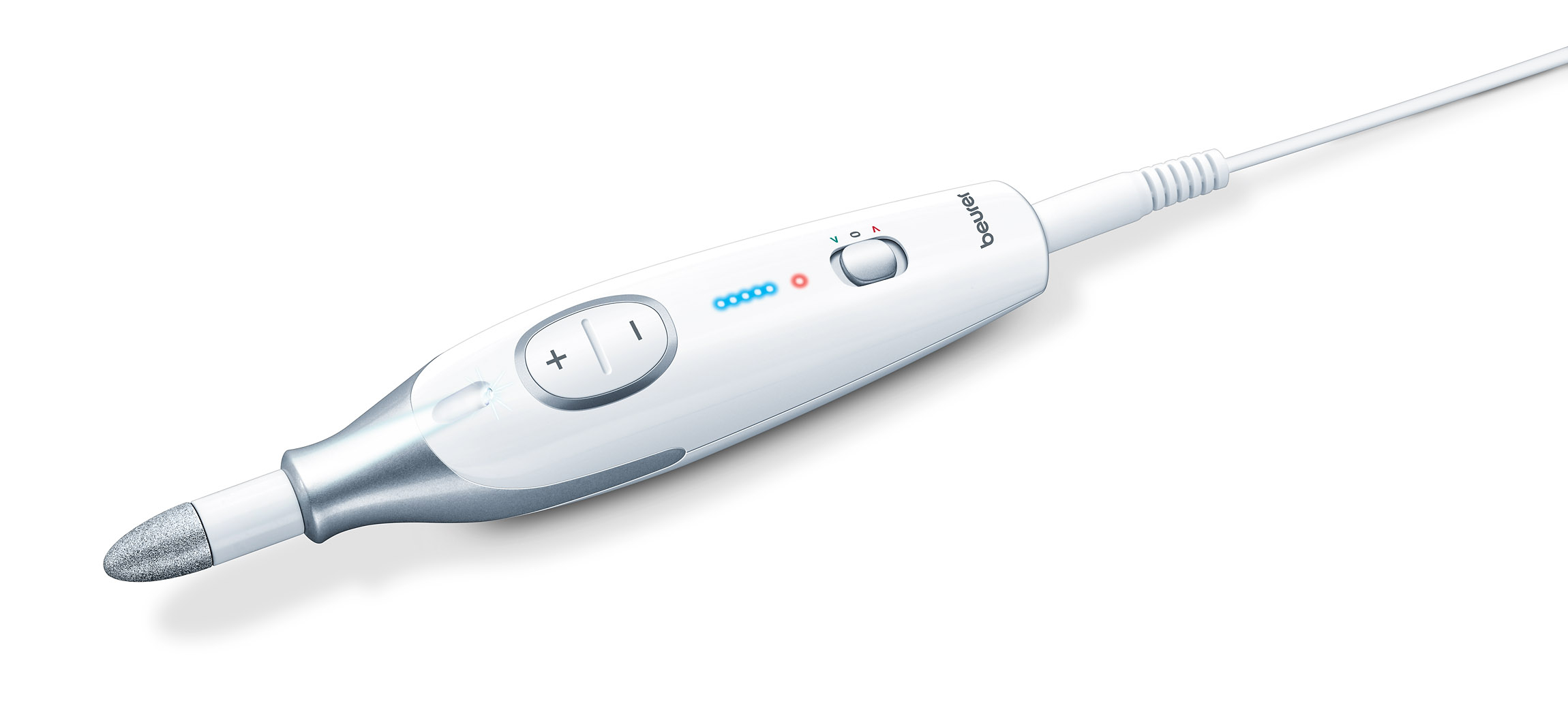 MP 42 (7in1) Elektrische Nagelfräse Nagelpflege Polierwerkzeug Maniküre Pediküre (57400) - Weiss / Silber