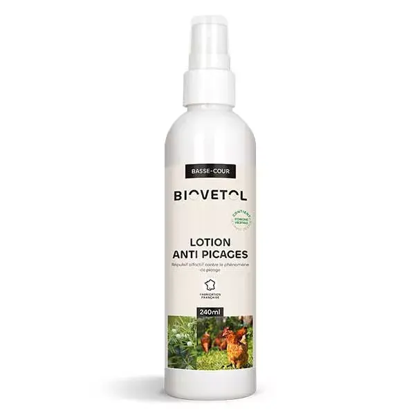 Biovetol - Lotion Anti picages pour l'animal basse-cour - 240 ml
