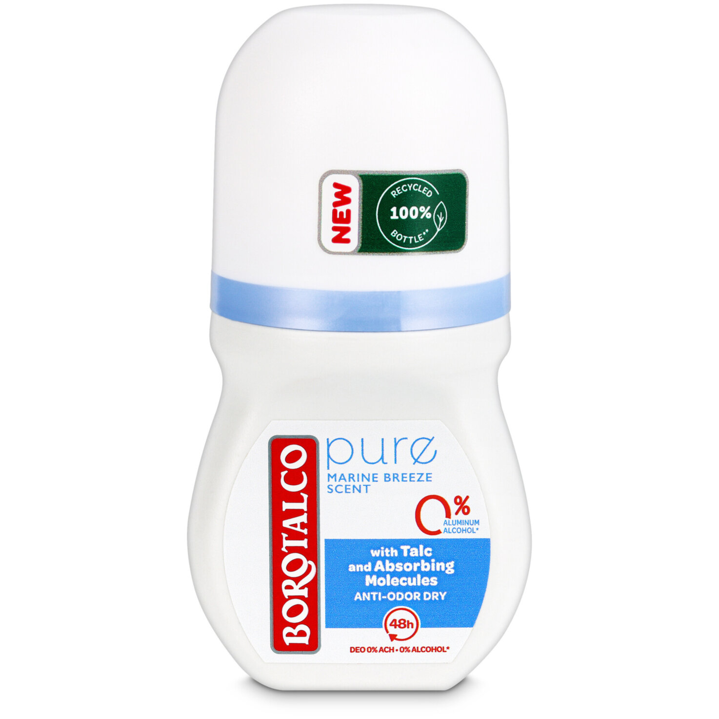 Borotalco Deo Pure Natural Freshness Roll On, ohne Aluminiumsalze