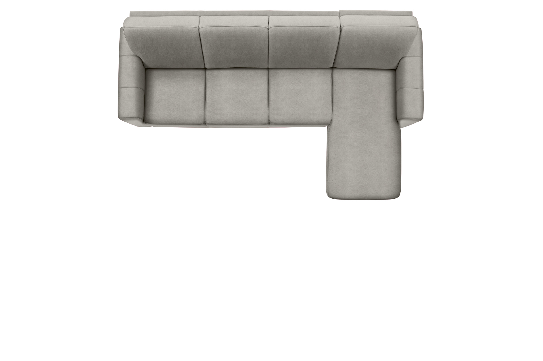 polsterpower Ecksofa - Saddle alu - Basismodell - Recamiere rechts